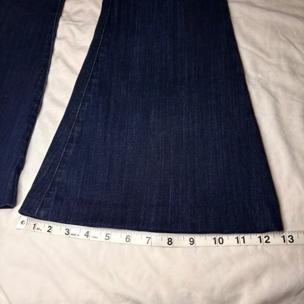 Judy Blue Dark Wash Pull On Super Flare Jeans JB88136 Size 11/28 Bell Bottoms - Picture 7 of 11